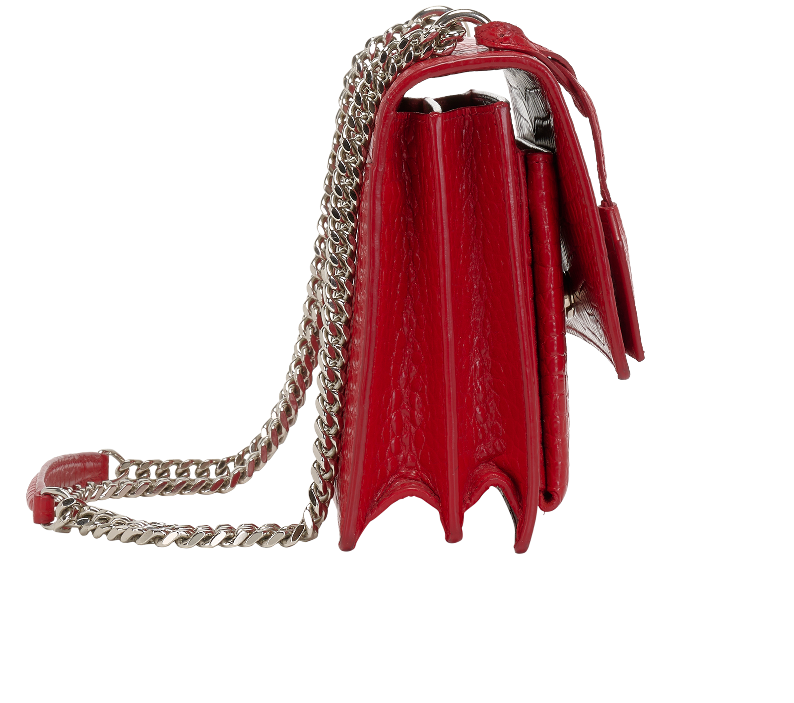 Medium Sunset Bag, &pound;1,100, Handbags, Red, Leather, Side view